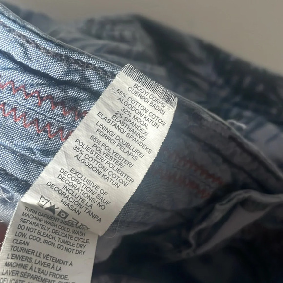 Lucky Brand Men's 9" Stretch Twill Flat Front Short sz 30 blue tropical … - Picture 6 of 9